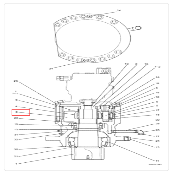 SK200-8 回二架总成 SK200-8回二架总成