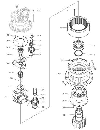 DX300-9 回转牙箱