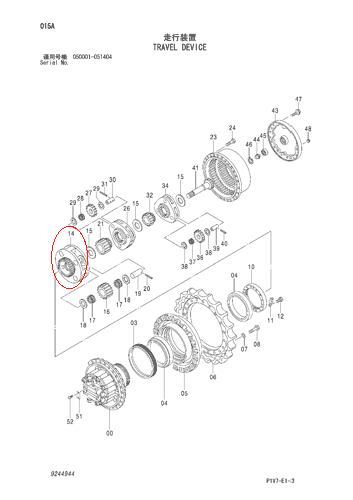 ZX330-3 行走三级架总成