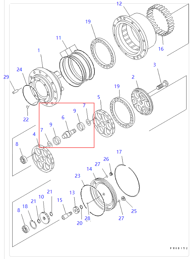 PC60-7 偏心轴总成